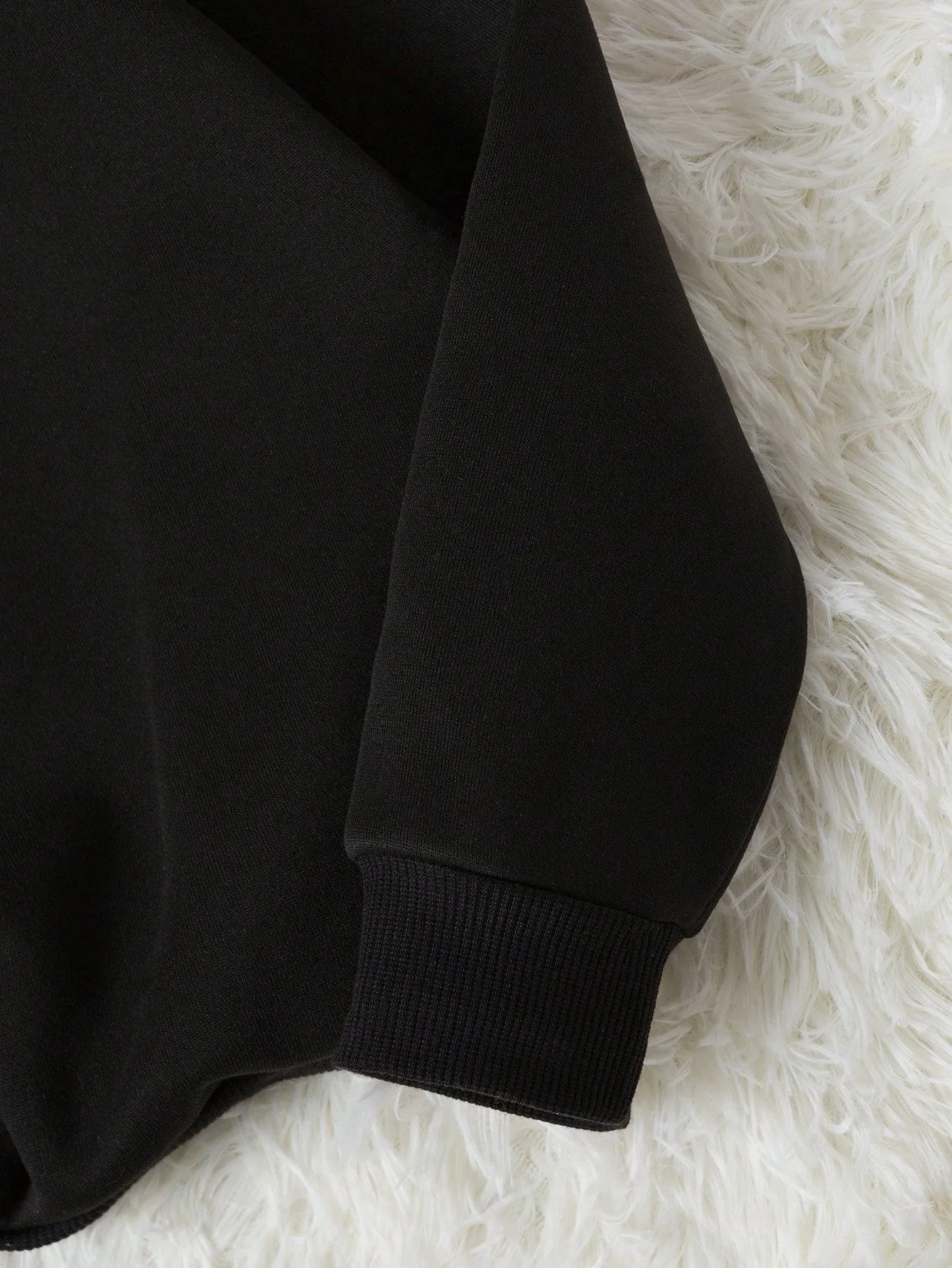 Bear And Letter Graphic Thermal Lined Sweatshirt FW23