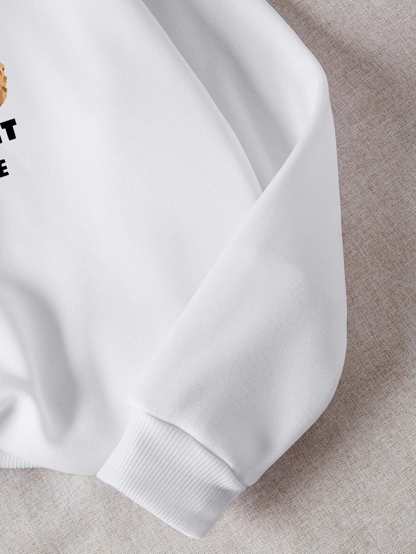 Bear And Letter Graphic Thermal Lined Sweatshirt FW23
