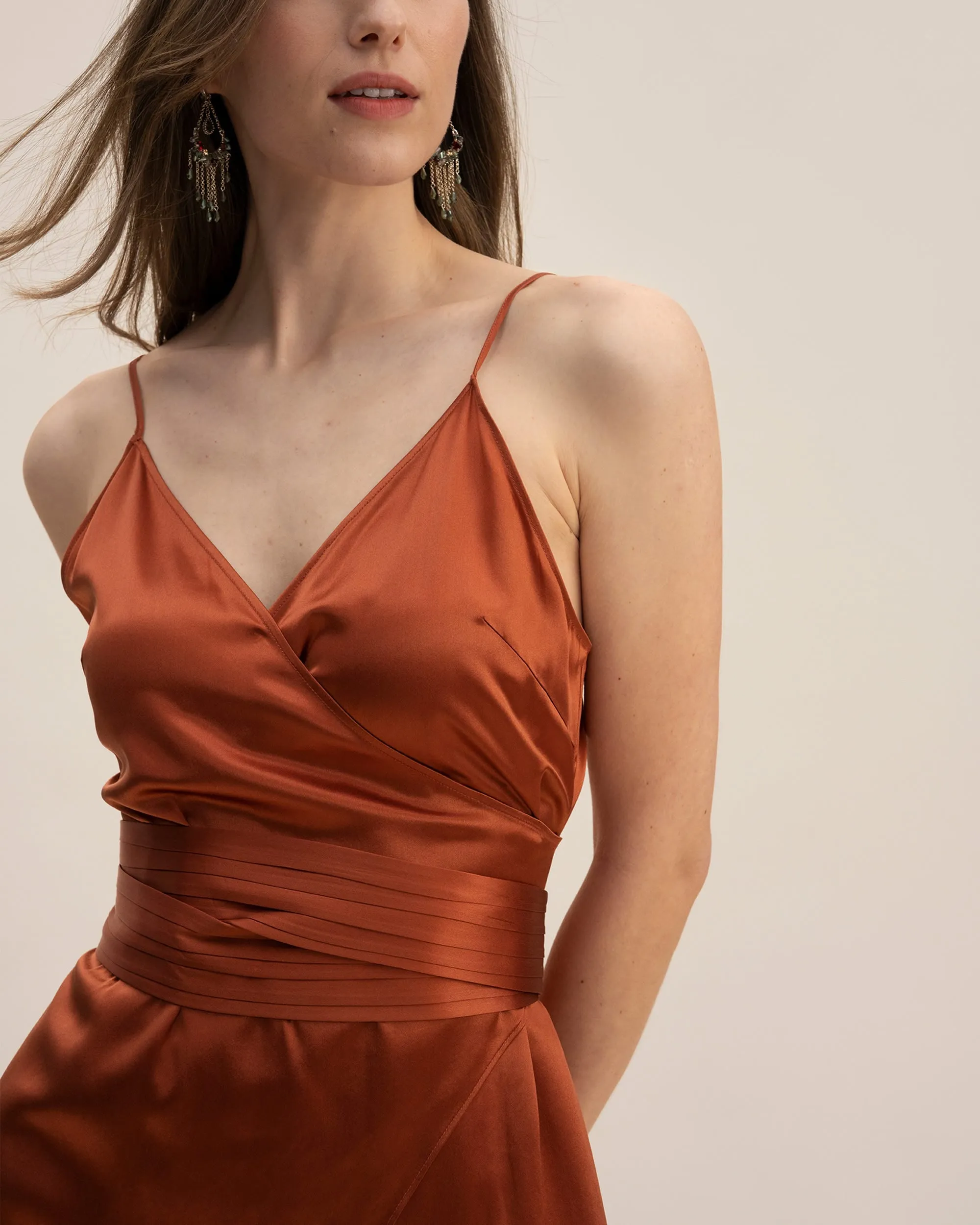 Belted Wrap Cocktail Dress