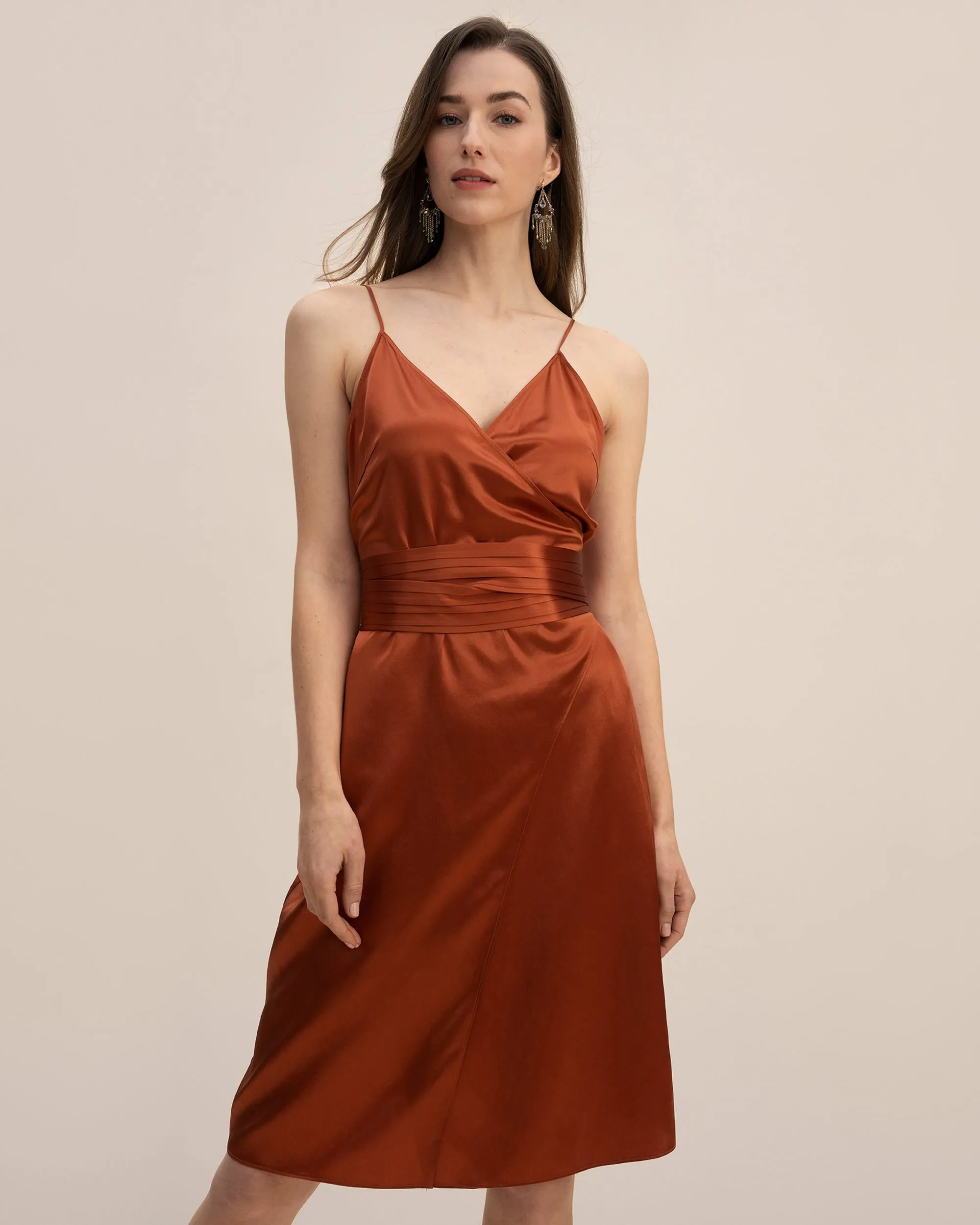 Belted Wrap Cocktail Dress