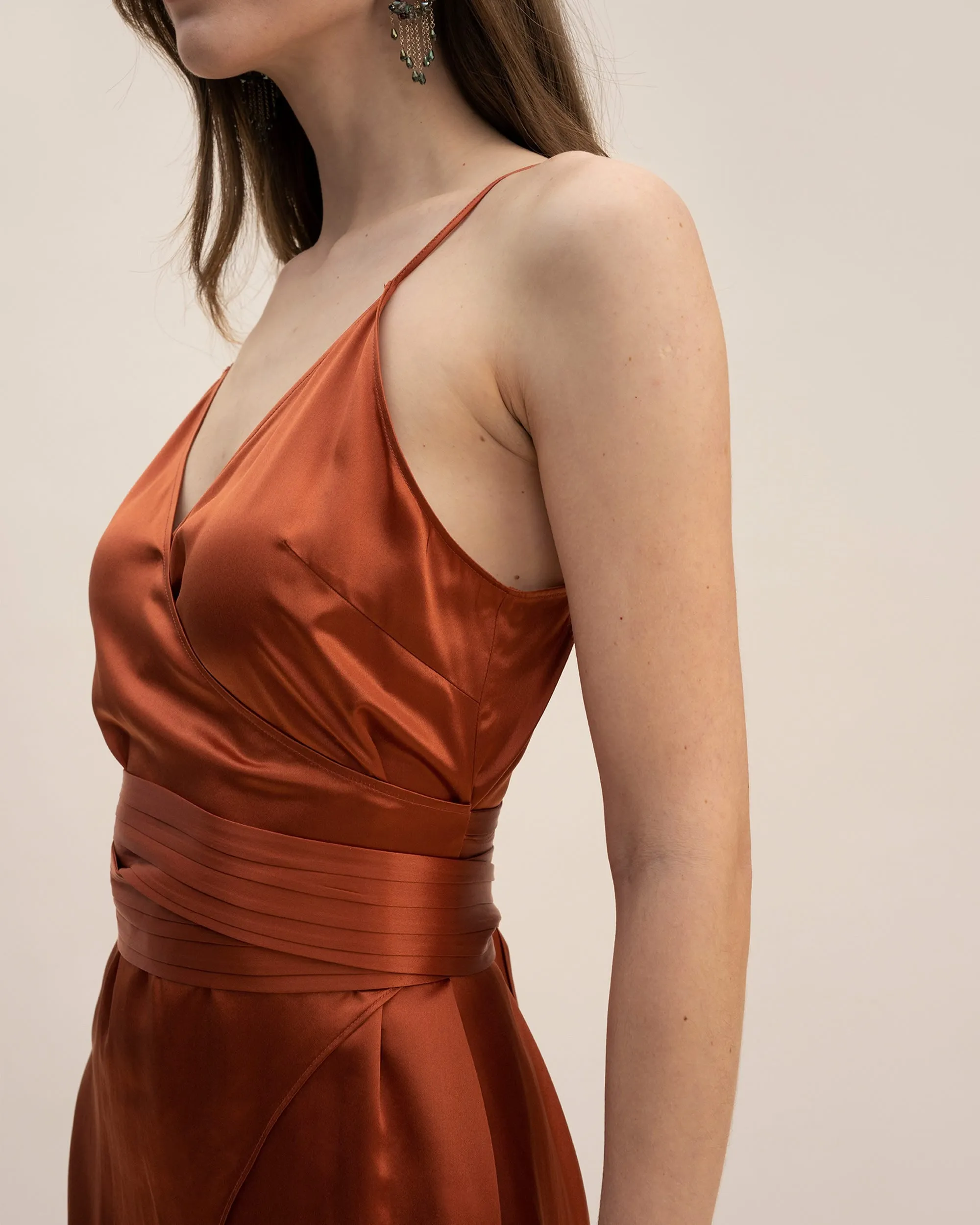 Belted Wrap Cocktail Dress