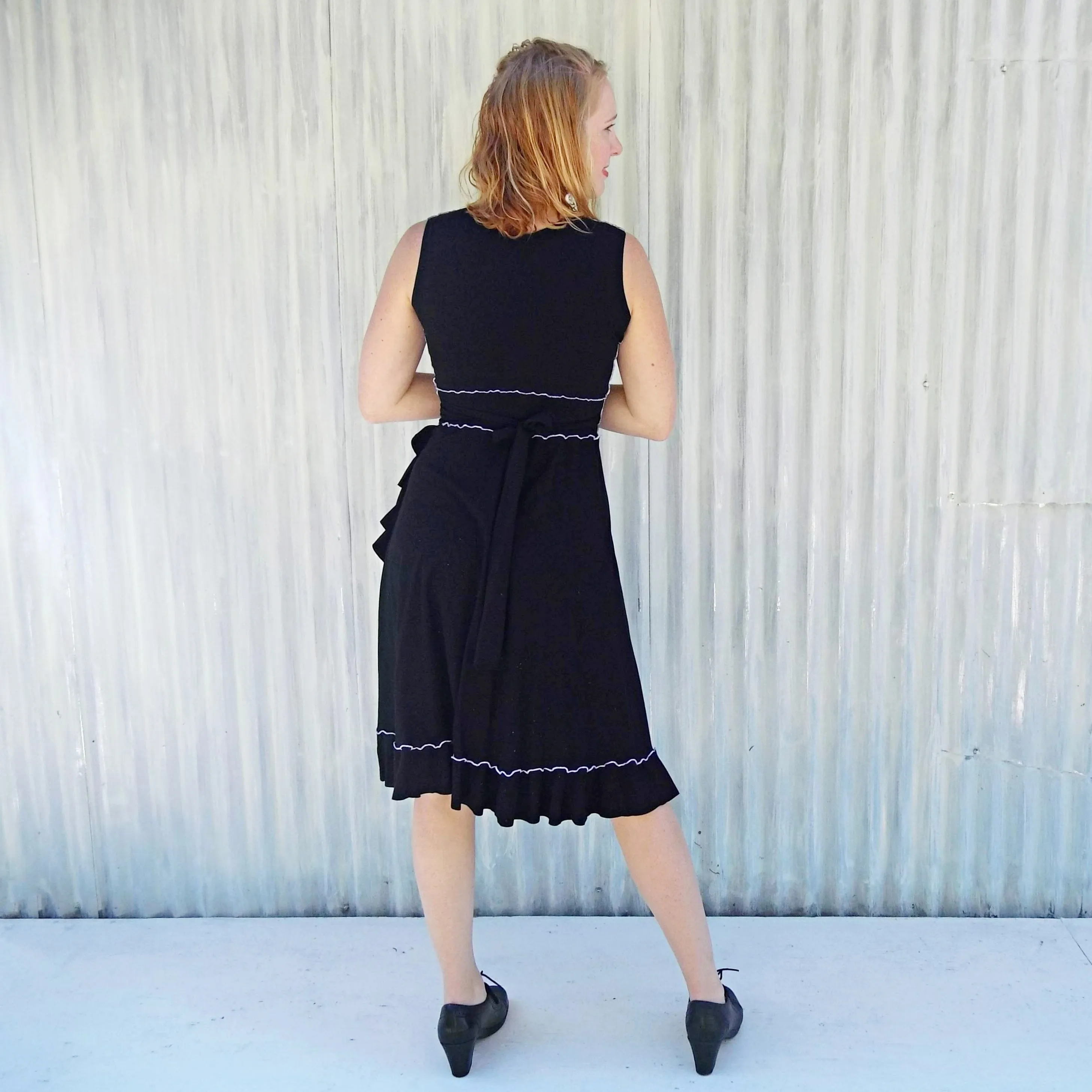 Black Jasper Wrap Dress
