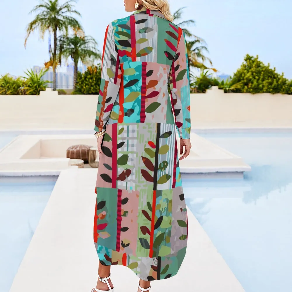 Block Print Shirt Dress