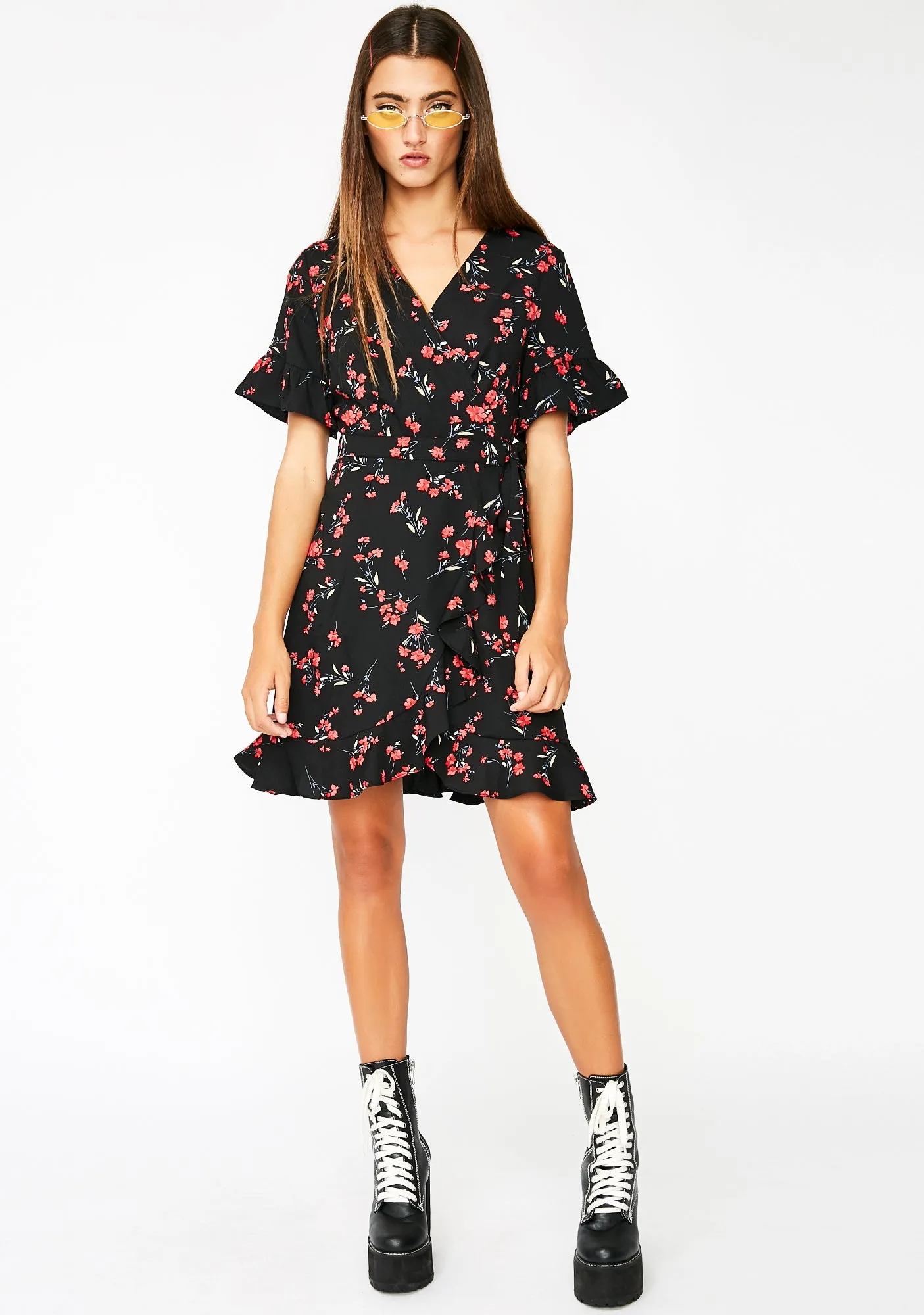 Blooming Babe Wrap Dress