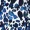 Blue Printed Wrap Tie Midi Dress