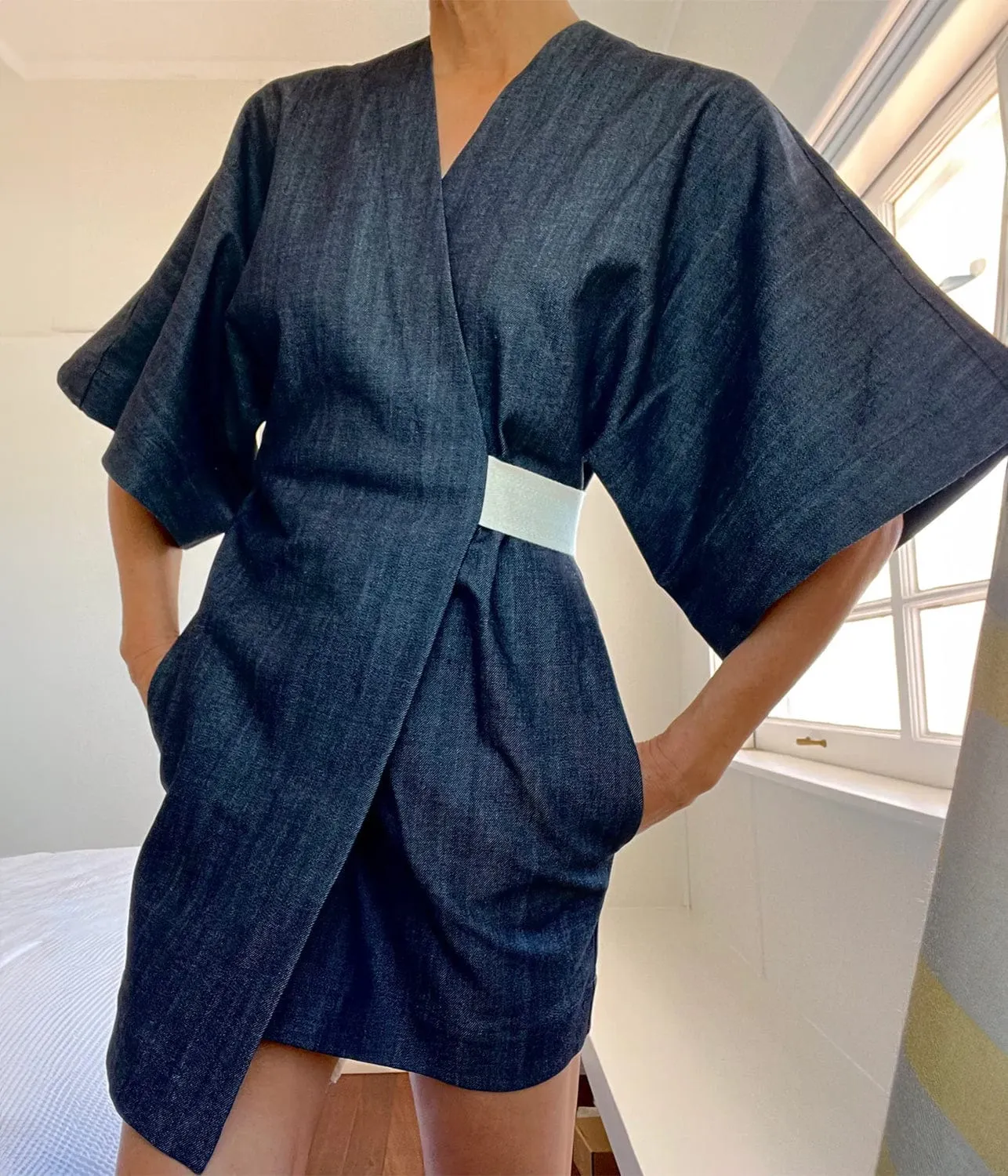BON ODORI DRESS- NAVY