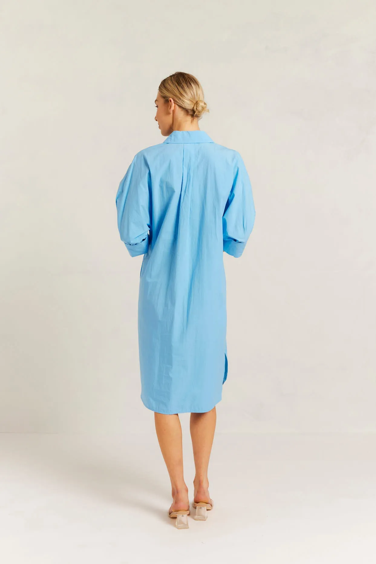 Briar Pima Cotton Dress in Cornflower