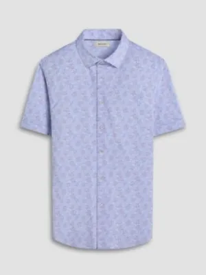Bugatchi Ooohcotton Miles Short Sleeve Sport Shirt - Dusty Pink