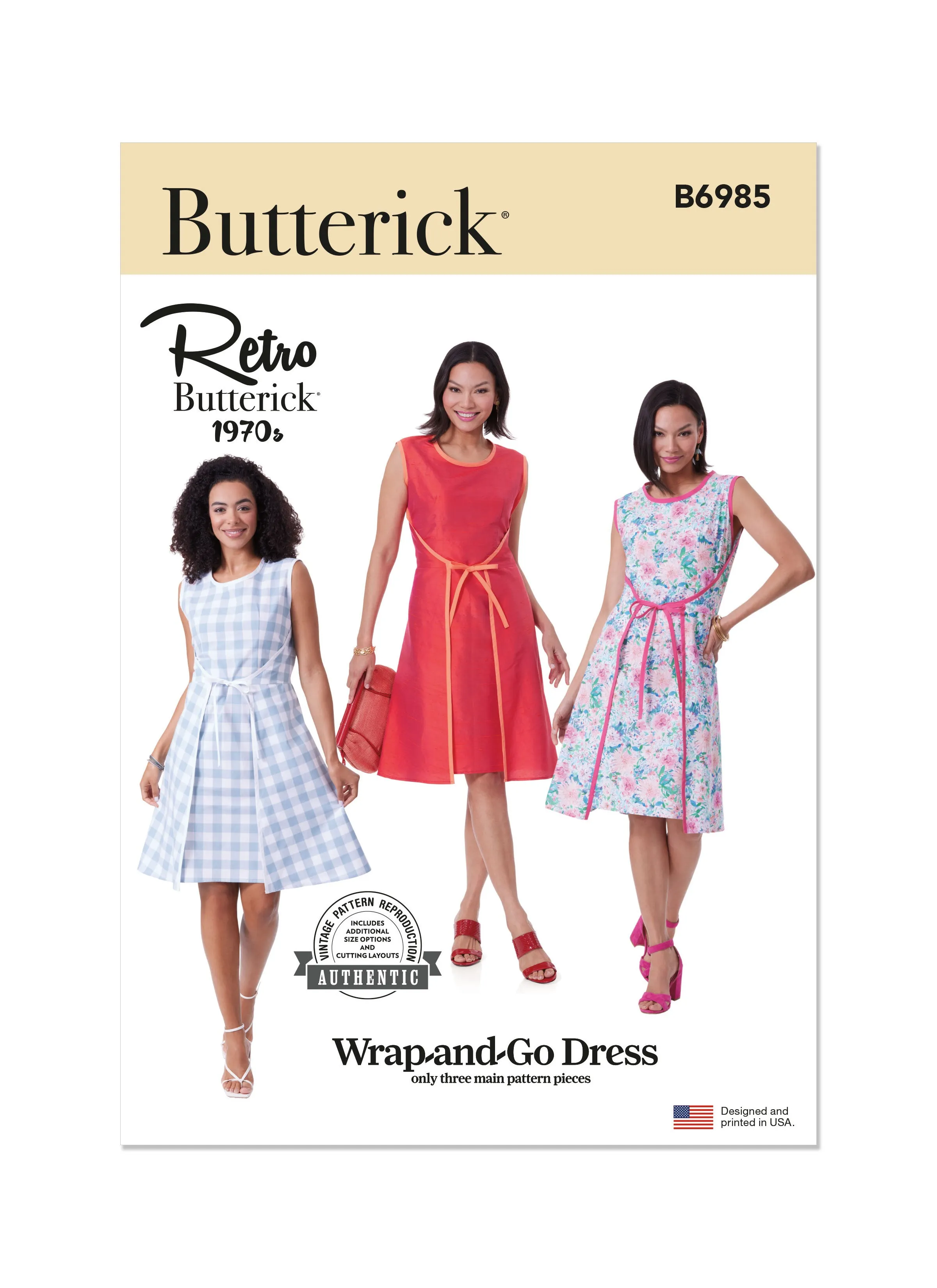 Butterick sewing pattern B6985 Misses' Dress