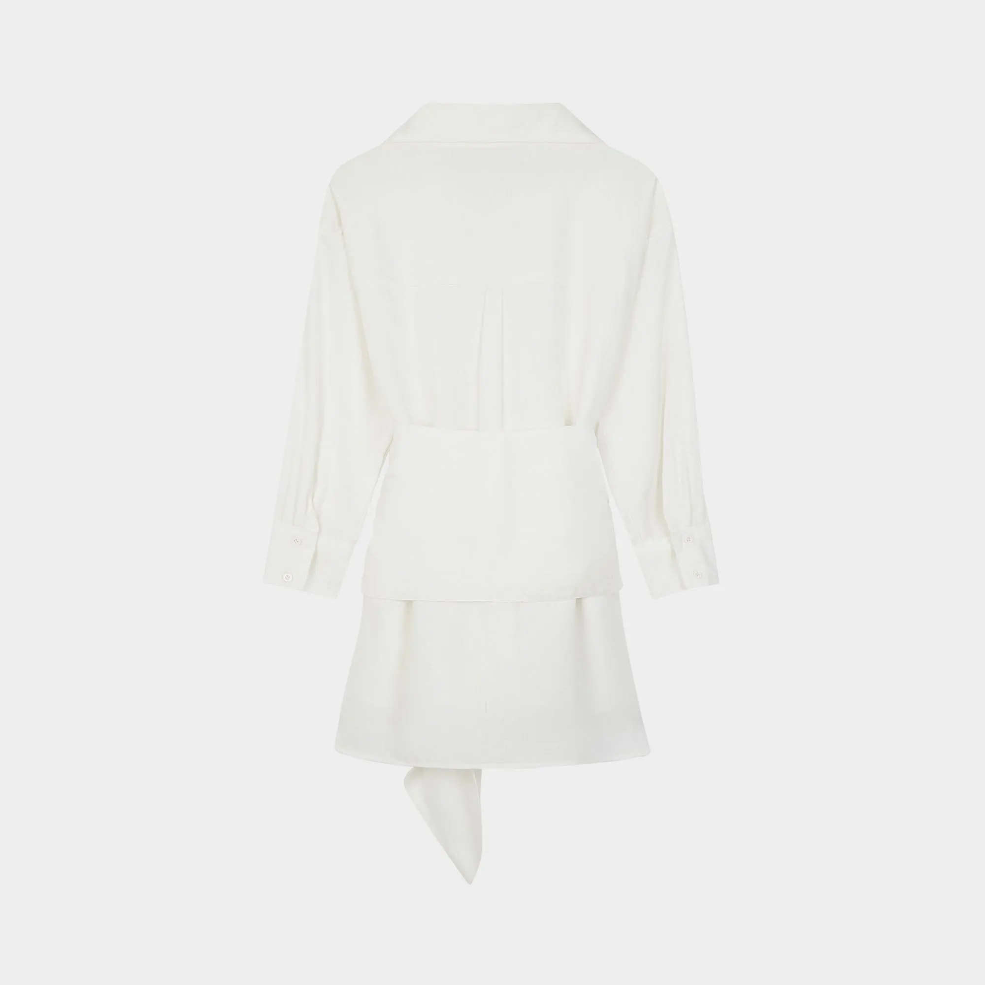 BUTTON DOWN POLO DRESS W/ WRAP TIE