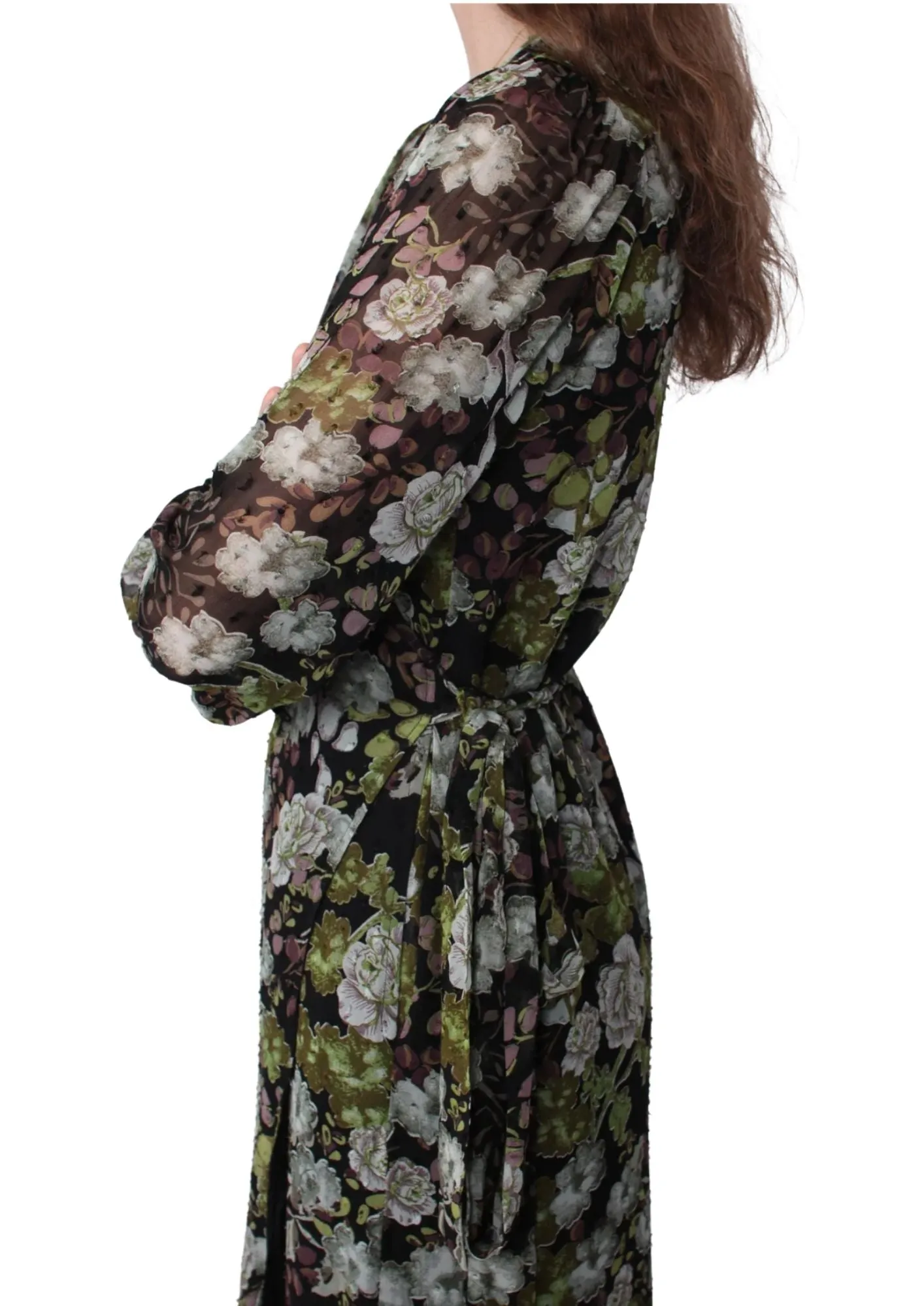 BYTIMO - Green Garden Delicate Wrap Dress
