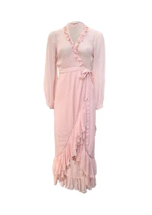 BYTIMO - Light Pink Wrap Maxi Dress