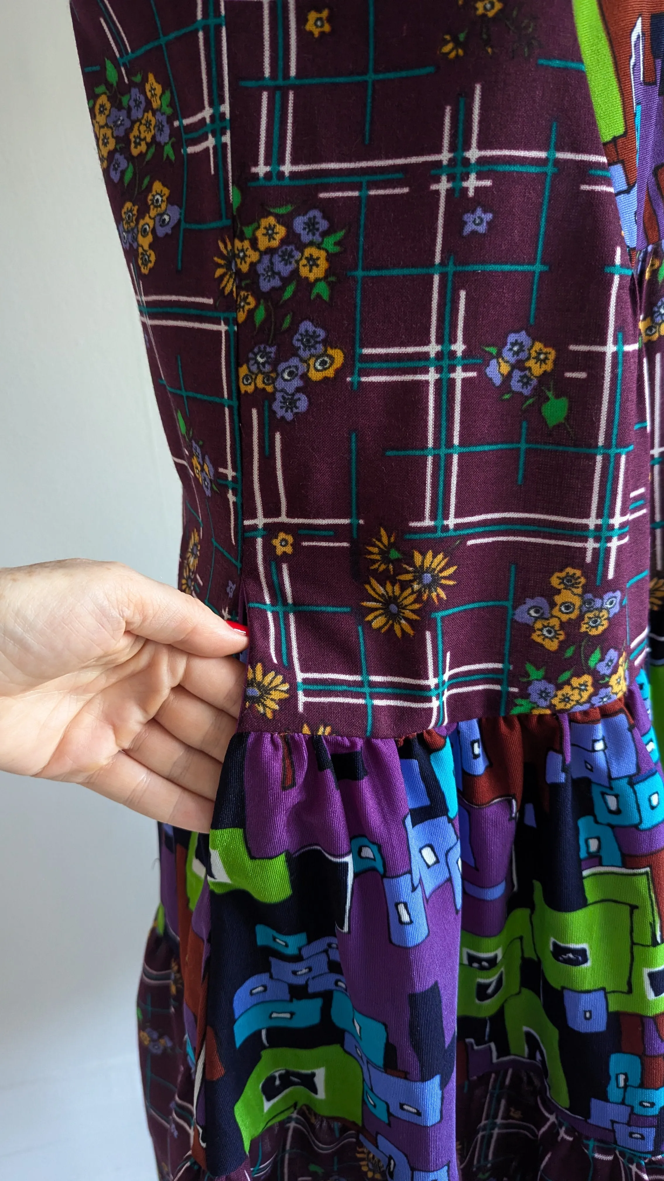 Carrie Dress - One of a Kind Upcycled & Vintage Textiles Size XS #CAR17