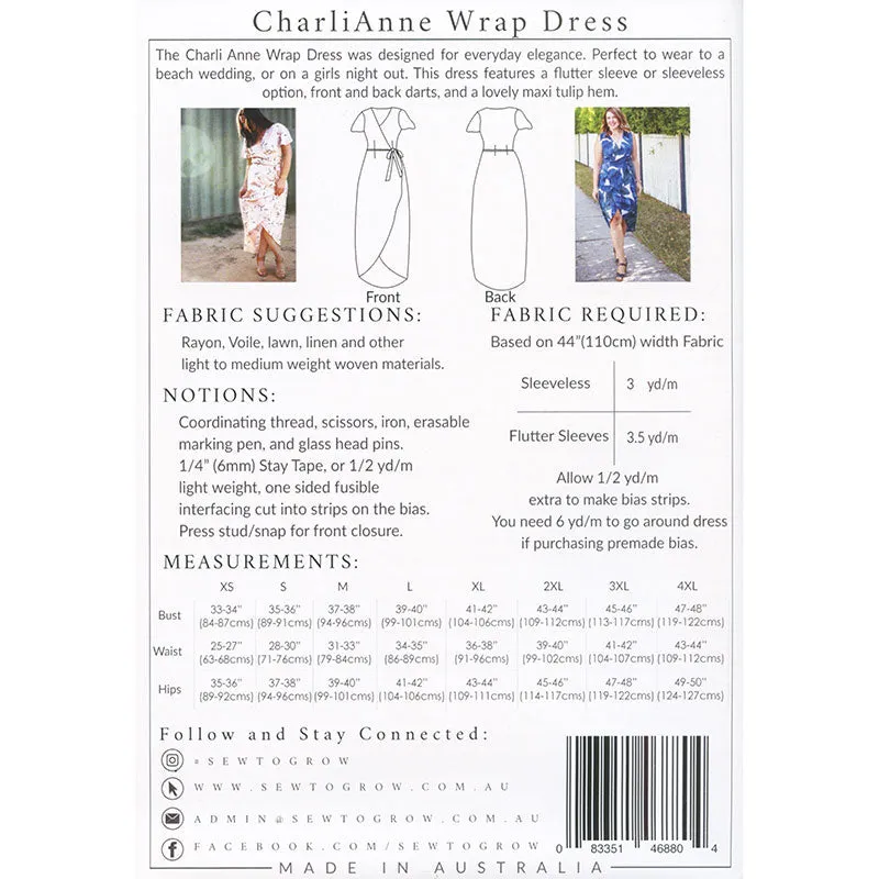 CharliAnne Wrap Dress Pattern