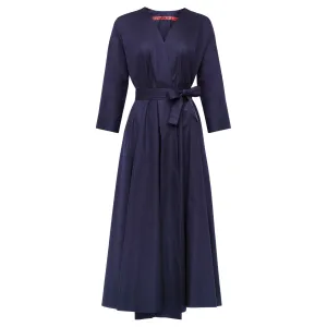 Chic Wrap Dress - Navy