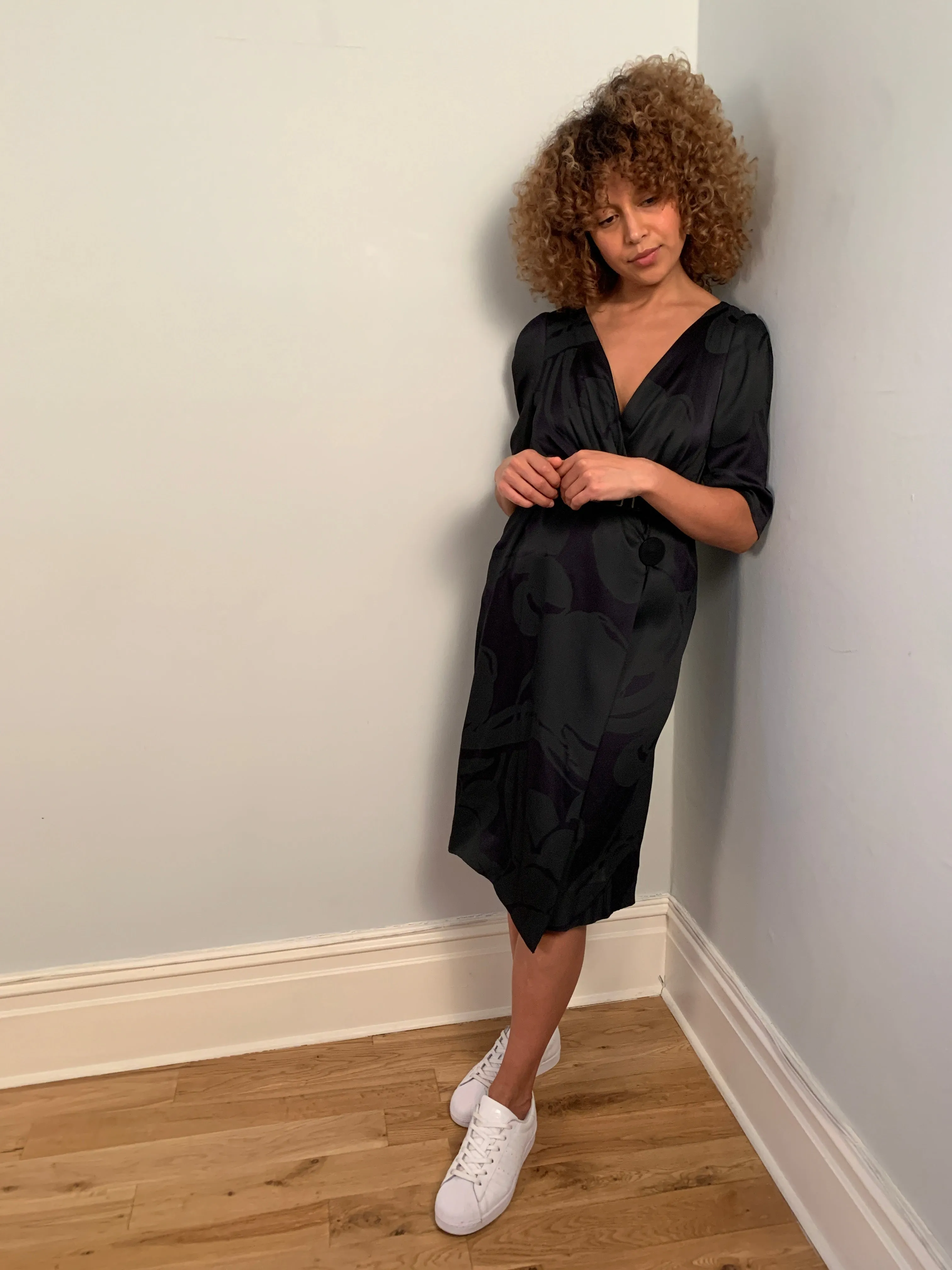 Chloe 1970's silk jacquard dress