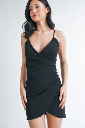 Chole Wrap Dress in Black