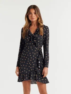 Chrissy Wrap Skater Dress