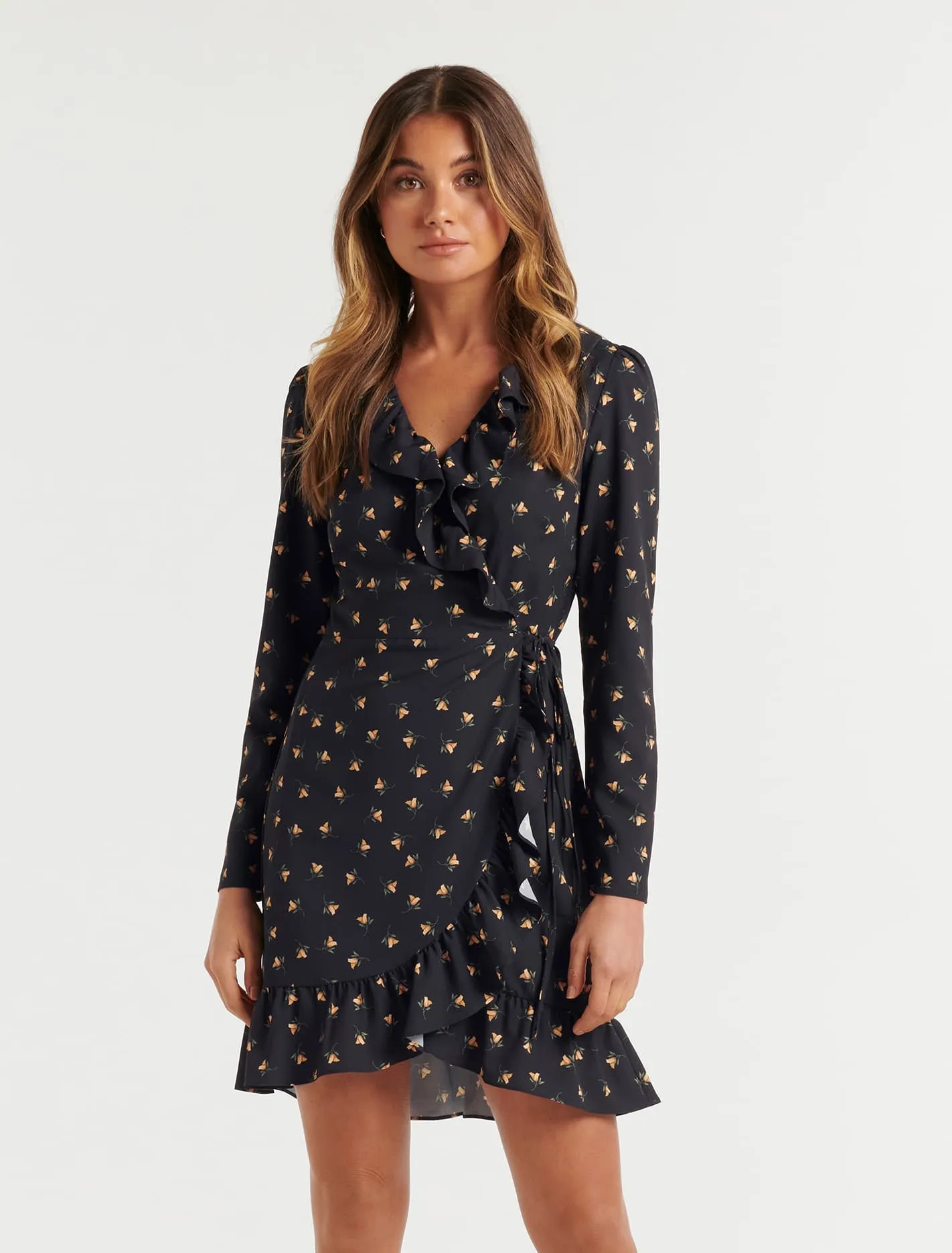 Chrissy Wrap Skater Dress