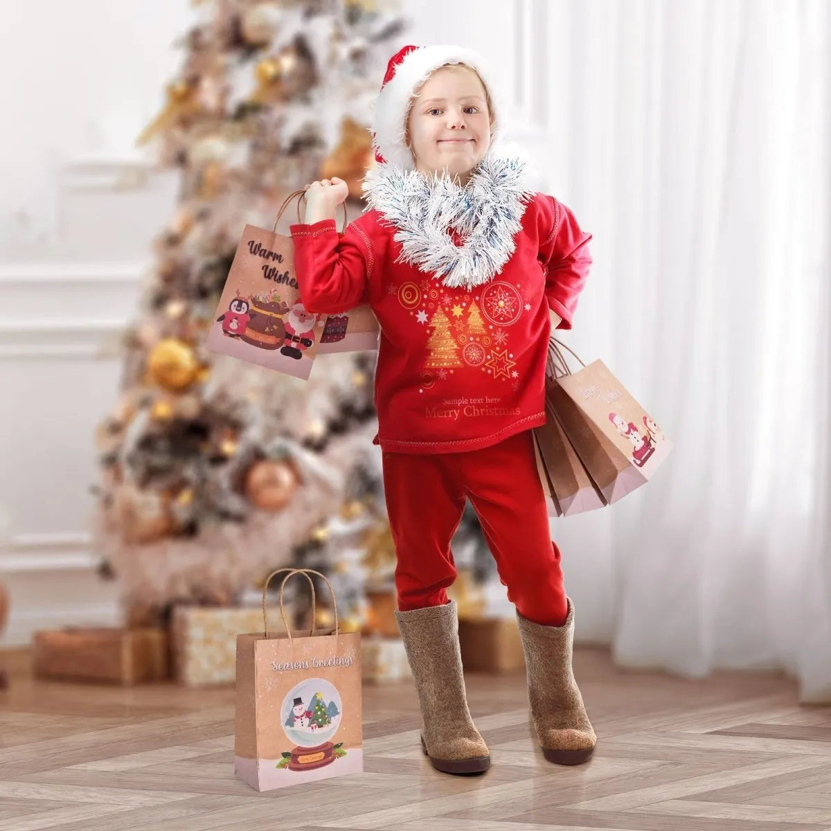 Christmas Gift Bags-Santa Collection-Wholesale