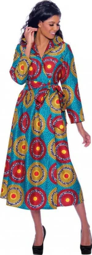 Church Dress By Nubiano 2431C-Multi