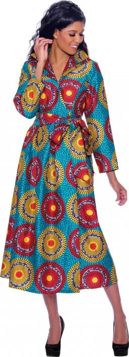 Church Dress By Nubiano 2431C-Multi