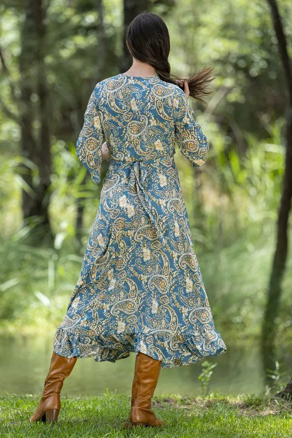 Cienna - LDR-04 Teal Wrap Dress