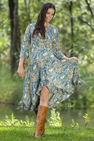 Cienna - LDR-04 Teal Wrap Dress