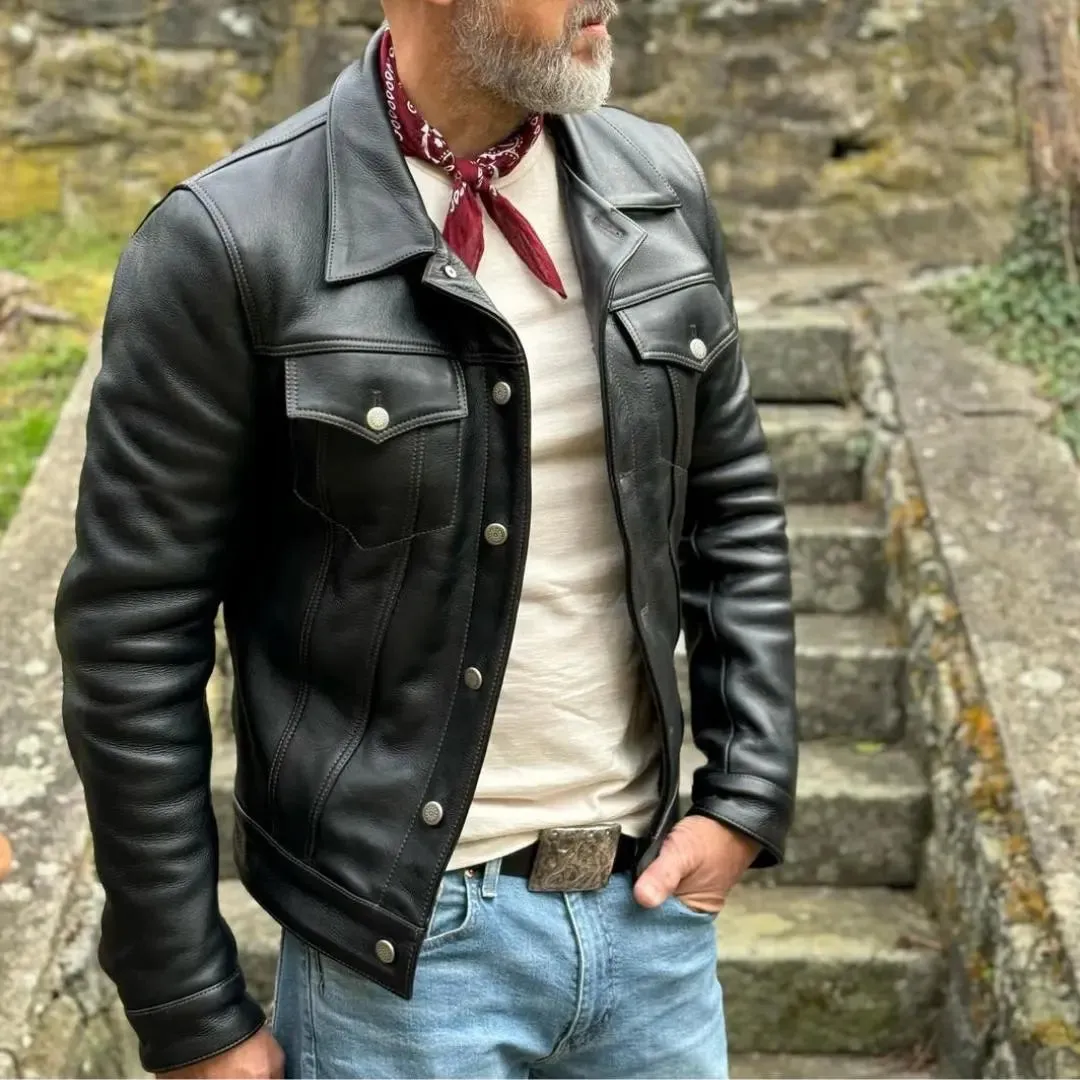 Classic Black Leather shirt