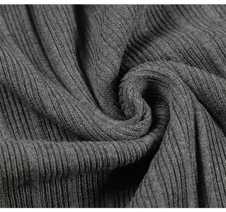 Classy ribbed knit solid mockneck t-shirt turtleneck t-shirt