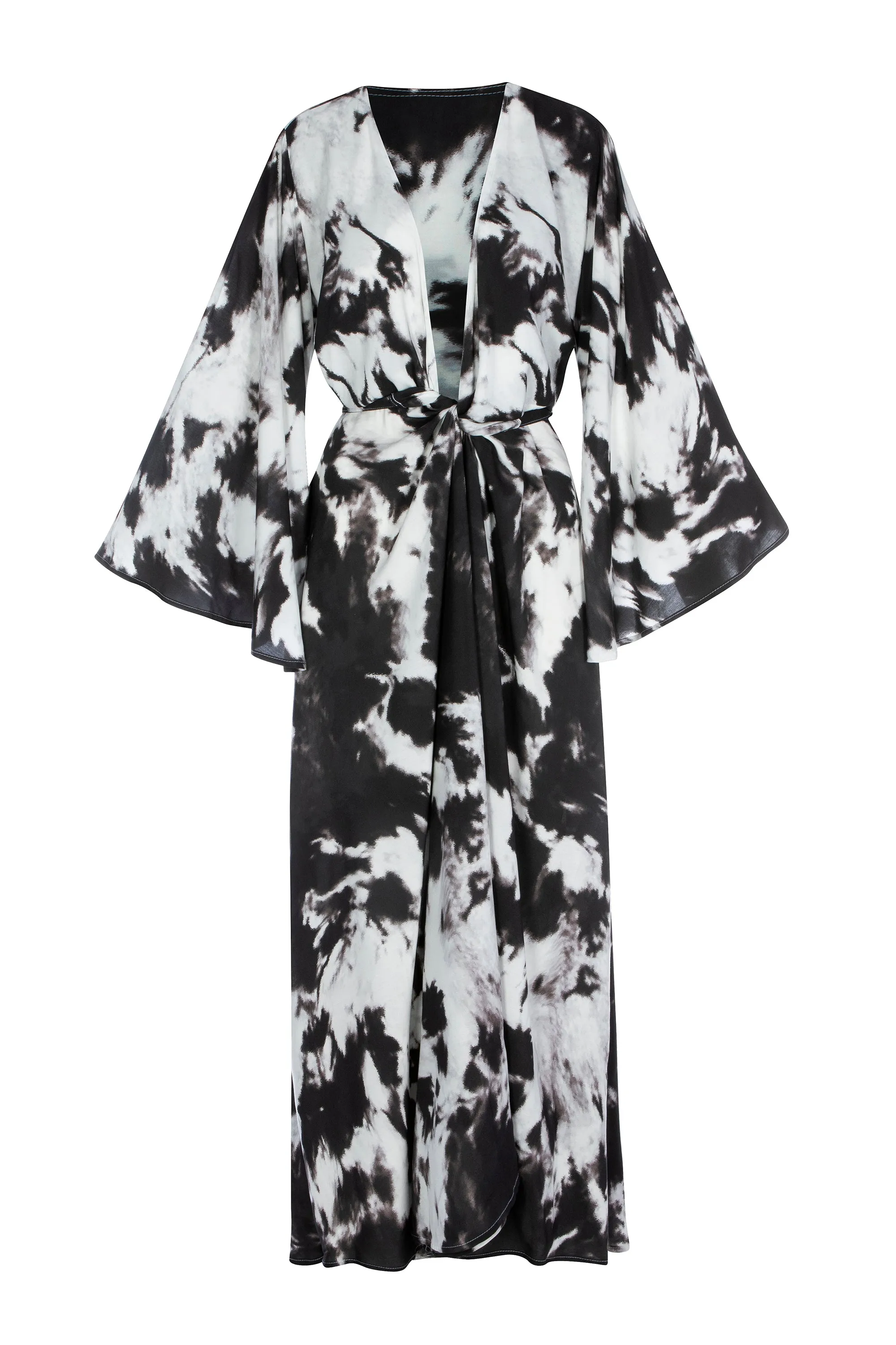 Cloudy Night - Long Wrap Dress