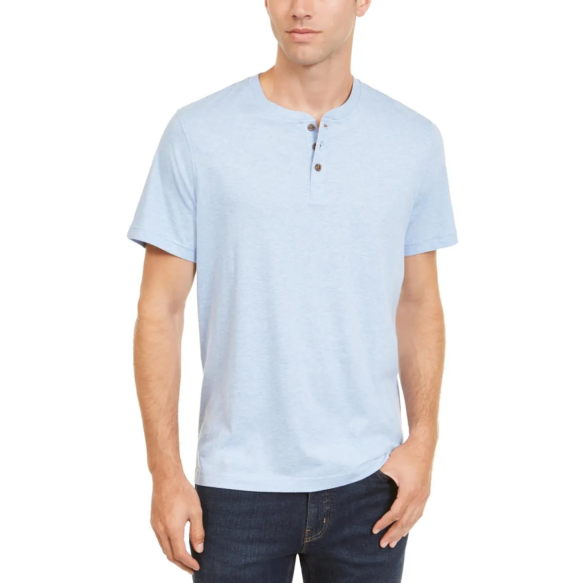 Club Room Mens Knit Pullover Henley Shirt