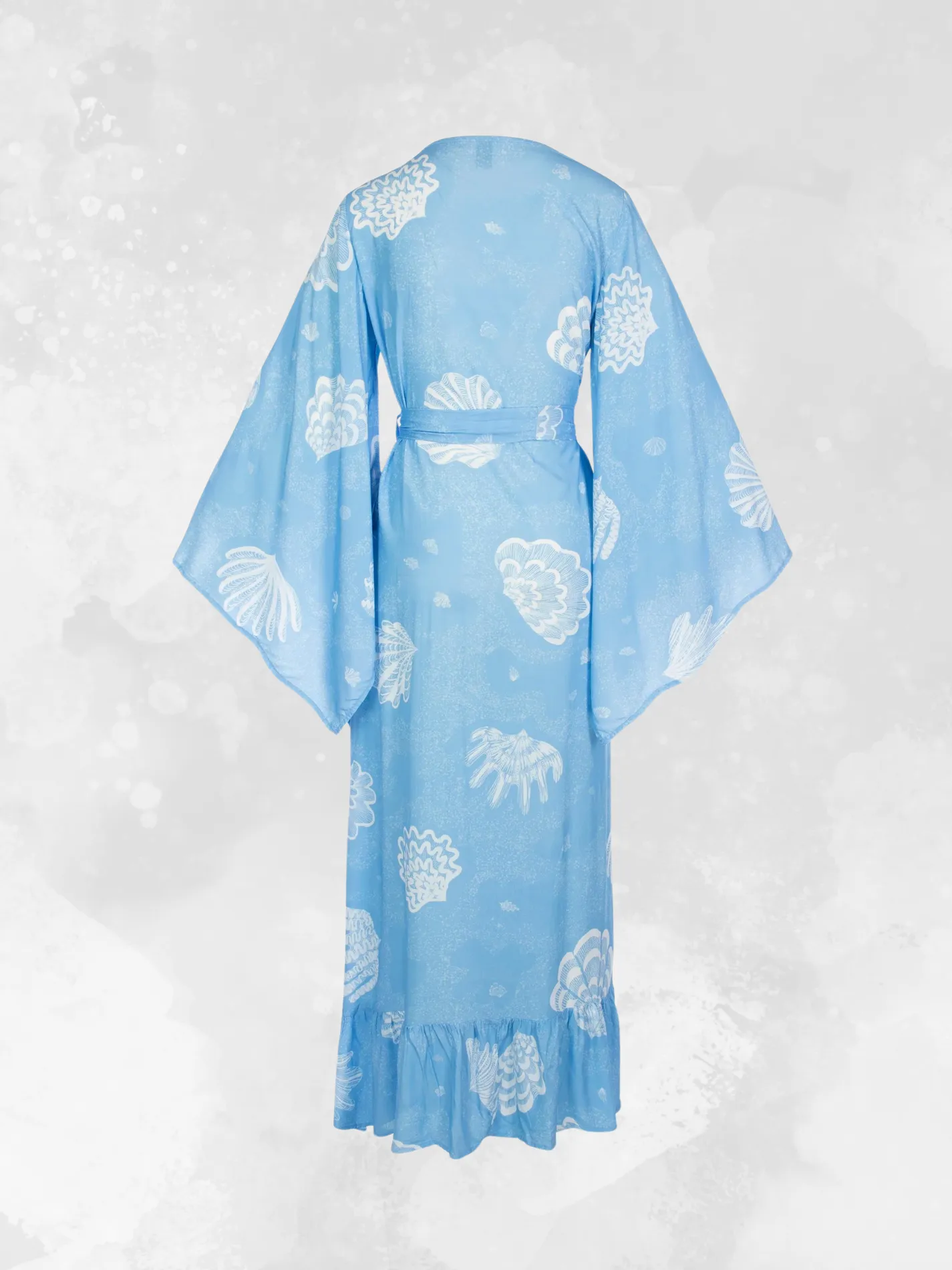 Coco Wrap Dress - White Shell and Sand