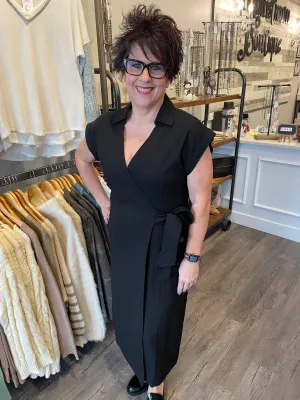 Collared Wrap Dress