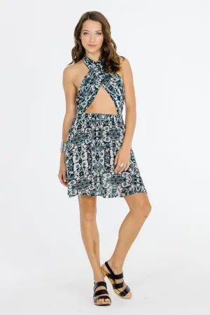 Cora Wrap Halter Dress