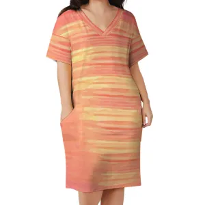 Coral Sunshine Loose pocket dress