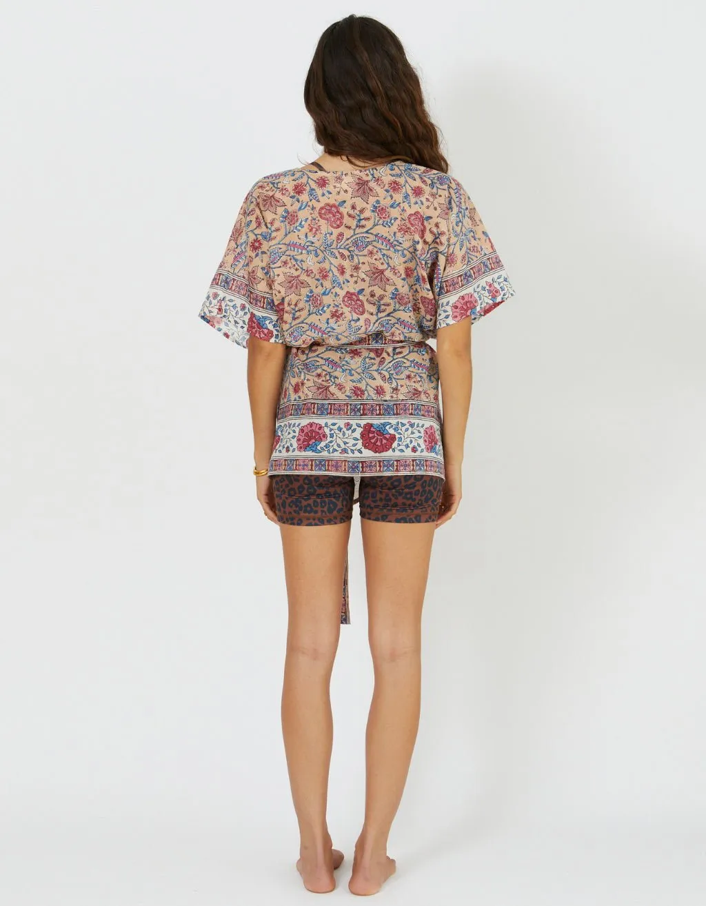 Cotton Yoga Kimono - Rose