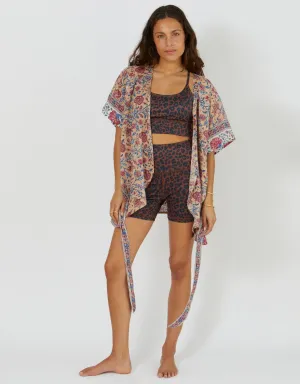 Cotton Yoga Kimono - Rose