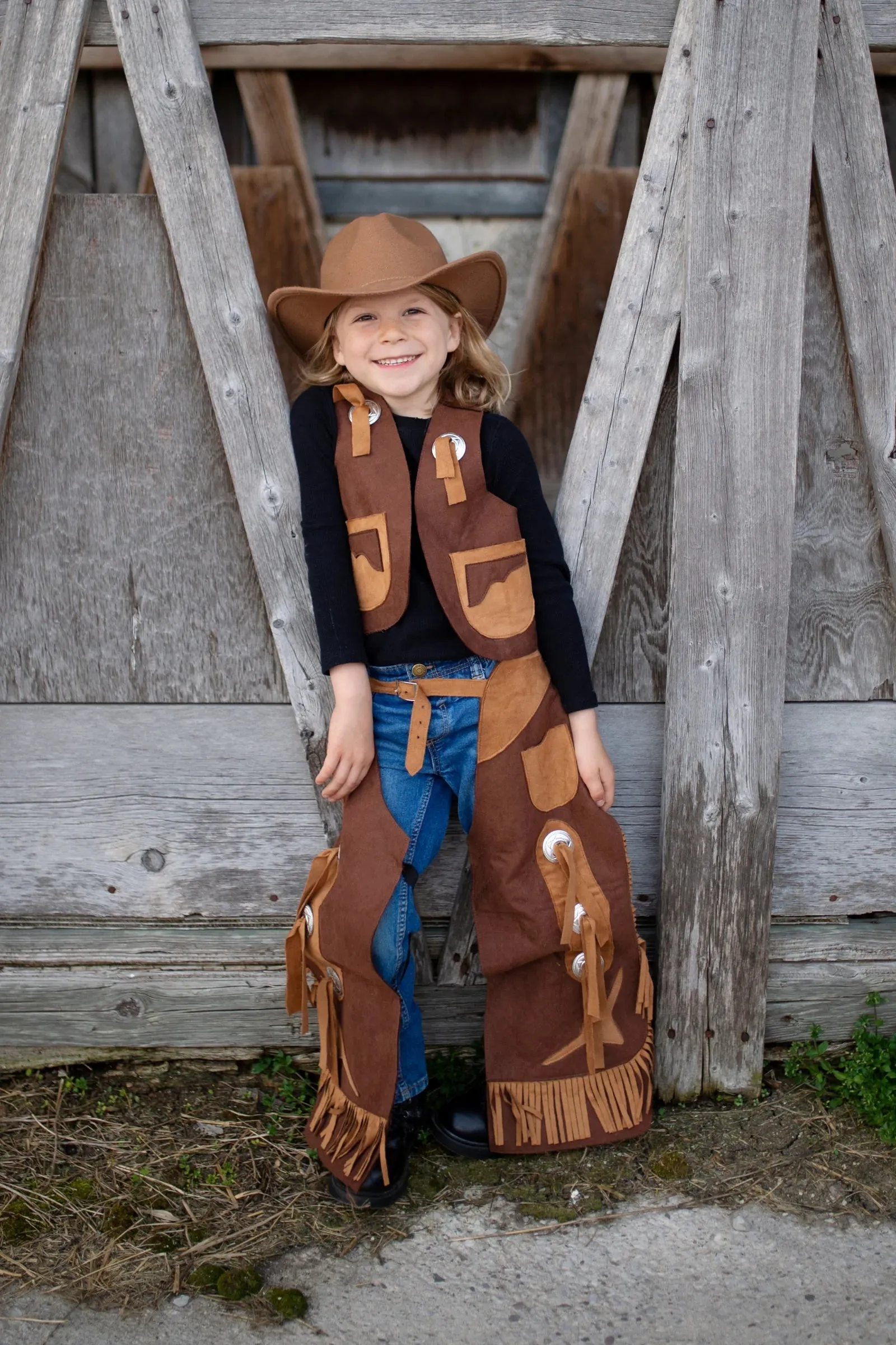 Cowboy Vest & Chaps (Size 7-8)