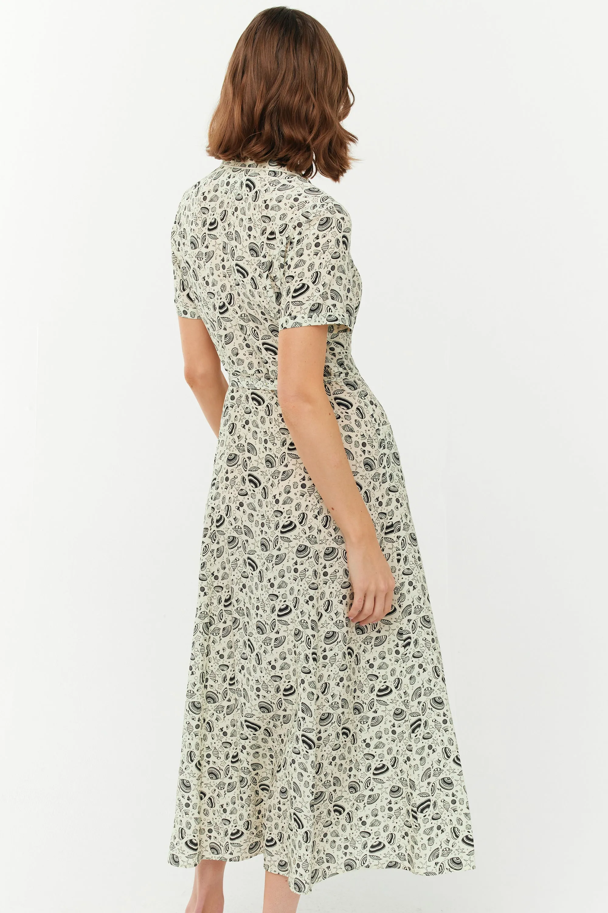 Crepe Long Maria Dress