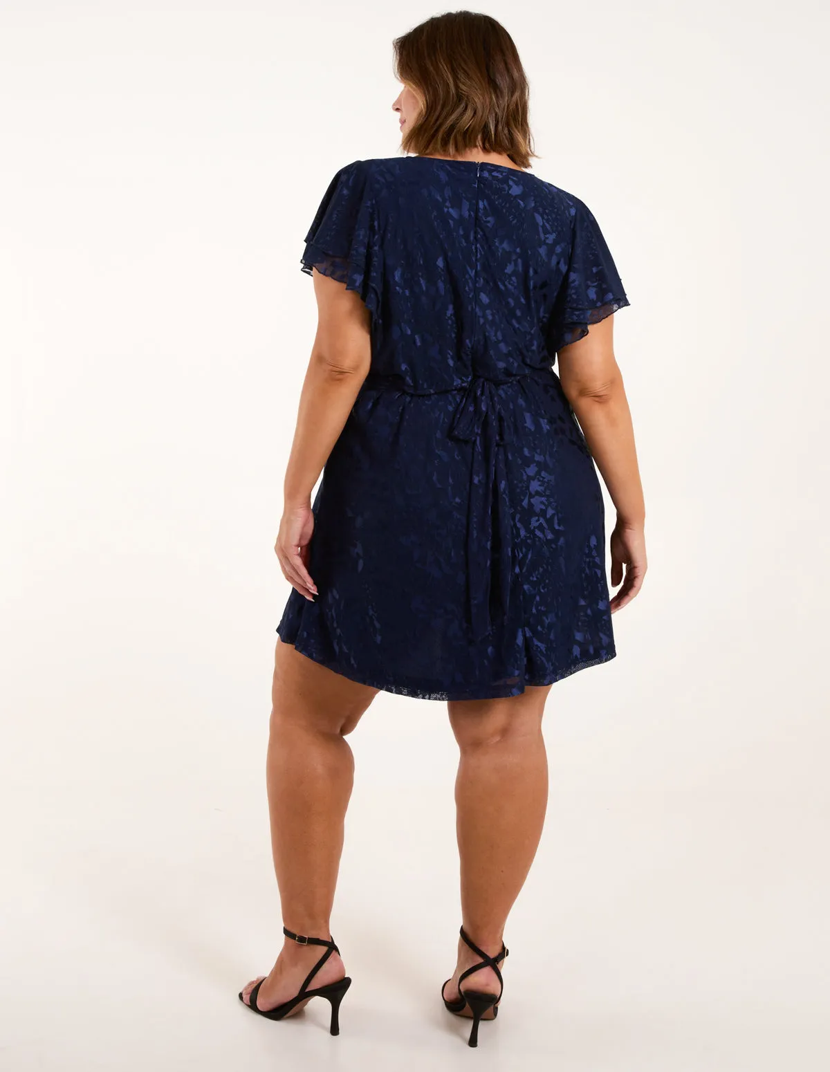 Curve Mesh Wrap Dress