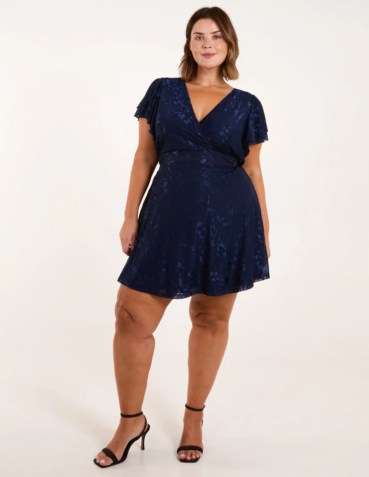 Curve Mesh Wrap Dress