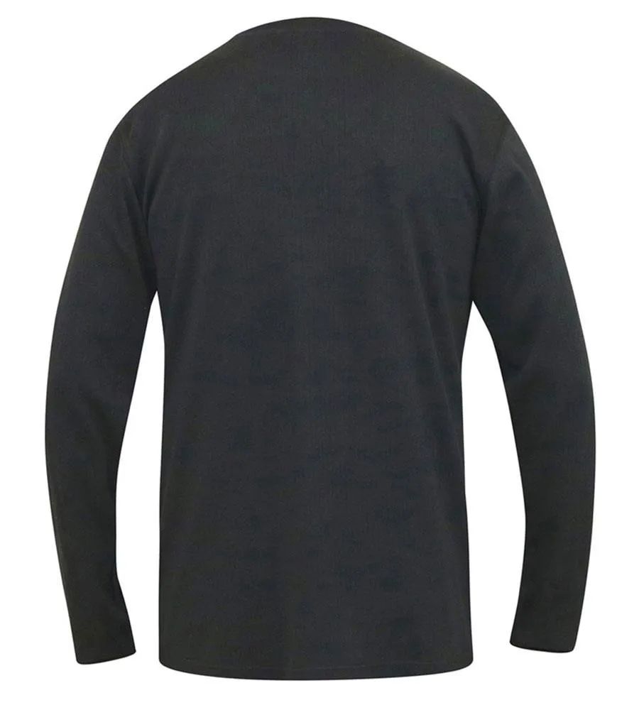 D555 EXETER Thermal Long Sleeve T-Shirt For Men in Black, 2XL-8XL