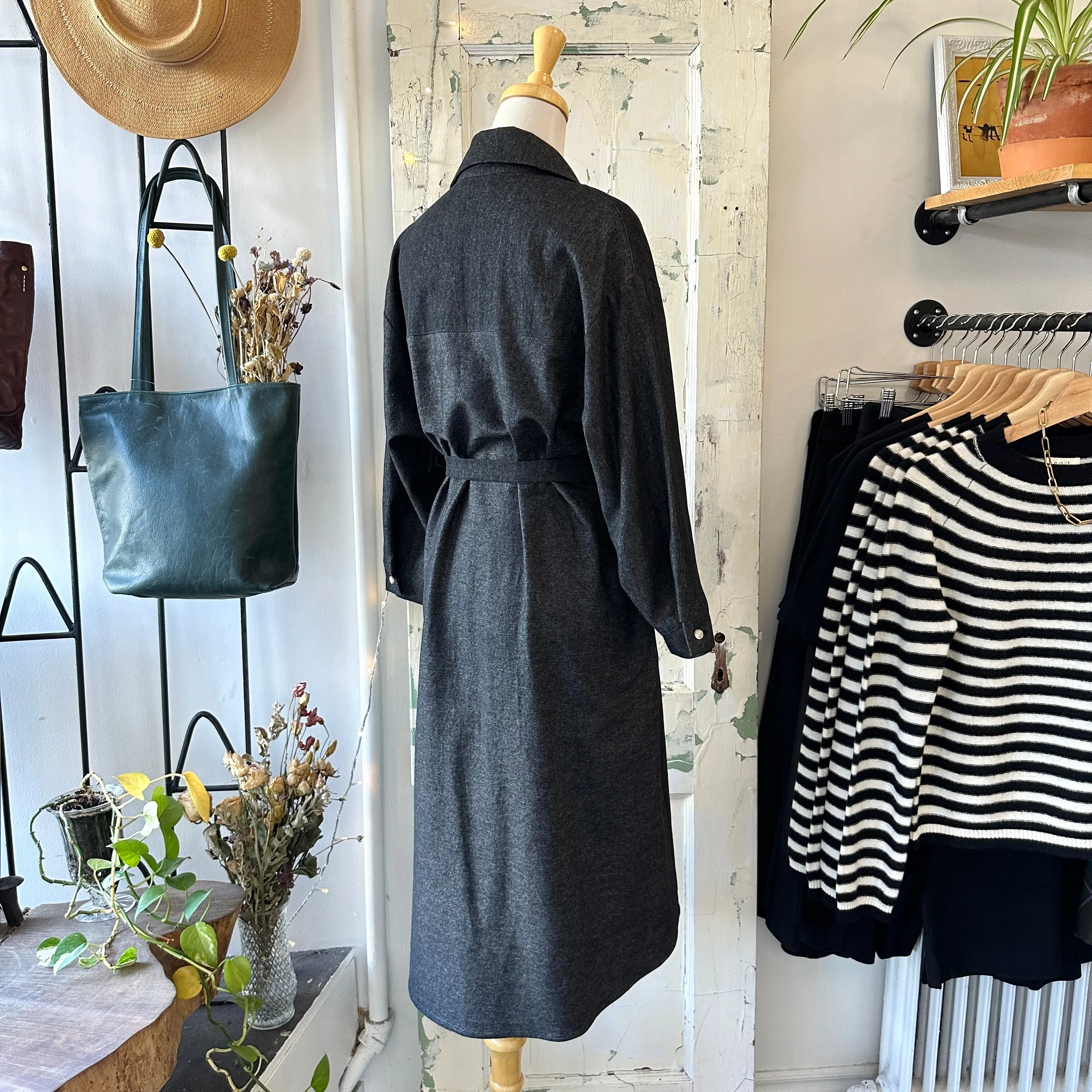 Dagg & Stacey // Keating Wrap Dress Black Wash Denim