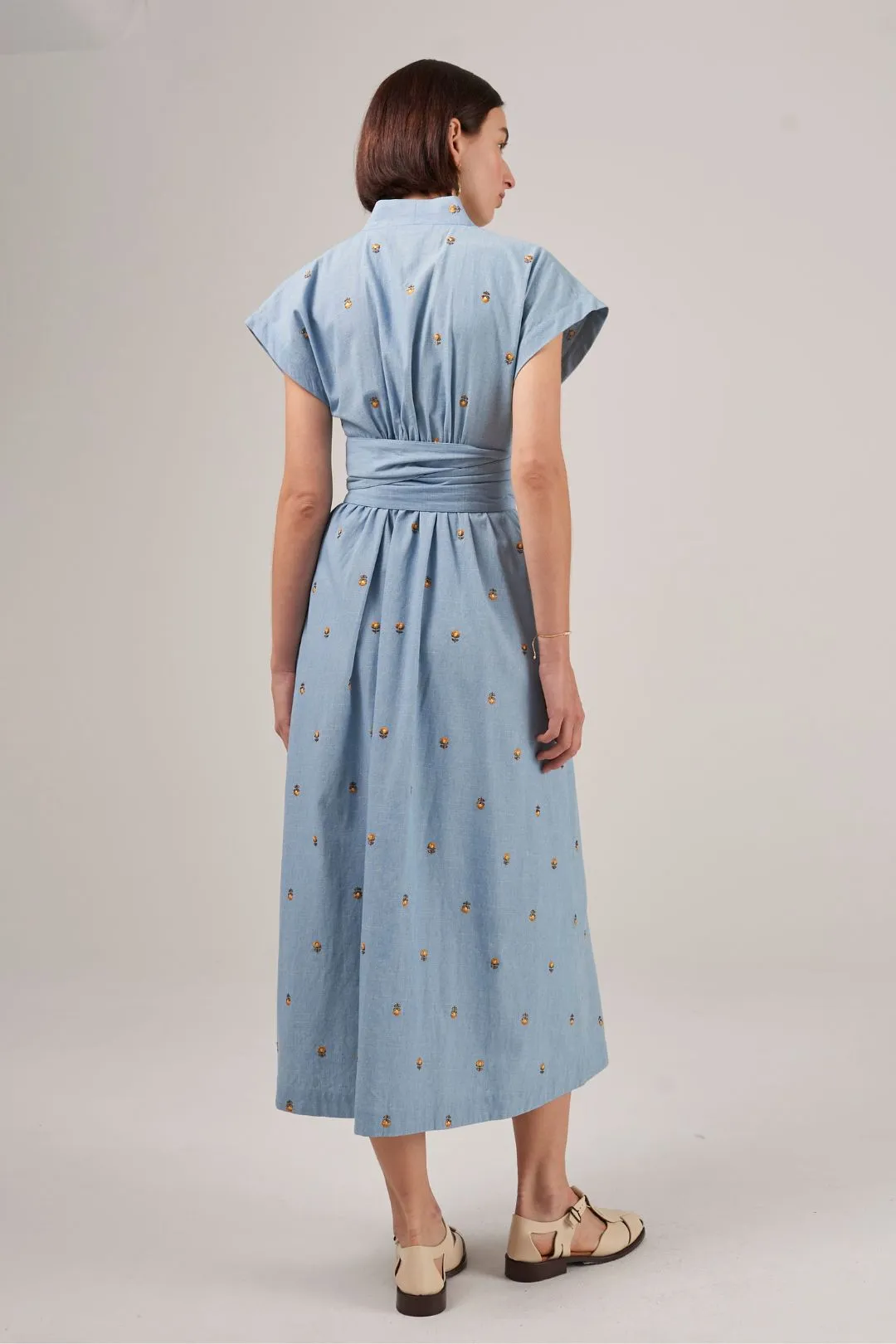 Daisy Chambray Wrap Dress