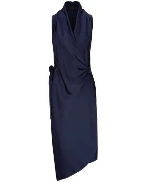Denim Blue Victor Wrap Dress