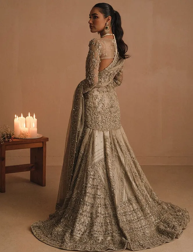 Designer Kundan Net Lehenga Shirt for Indian Bridal Wear