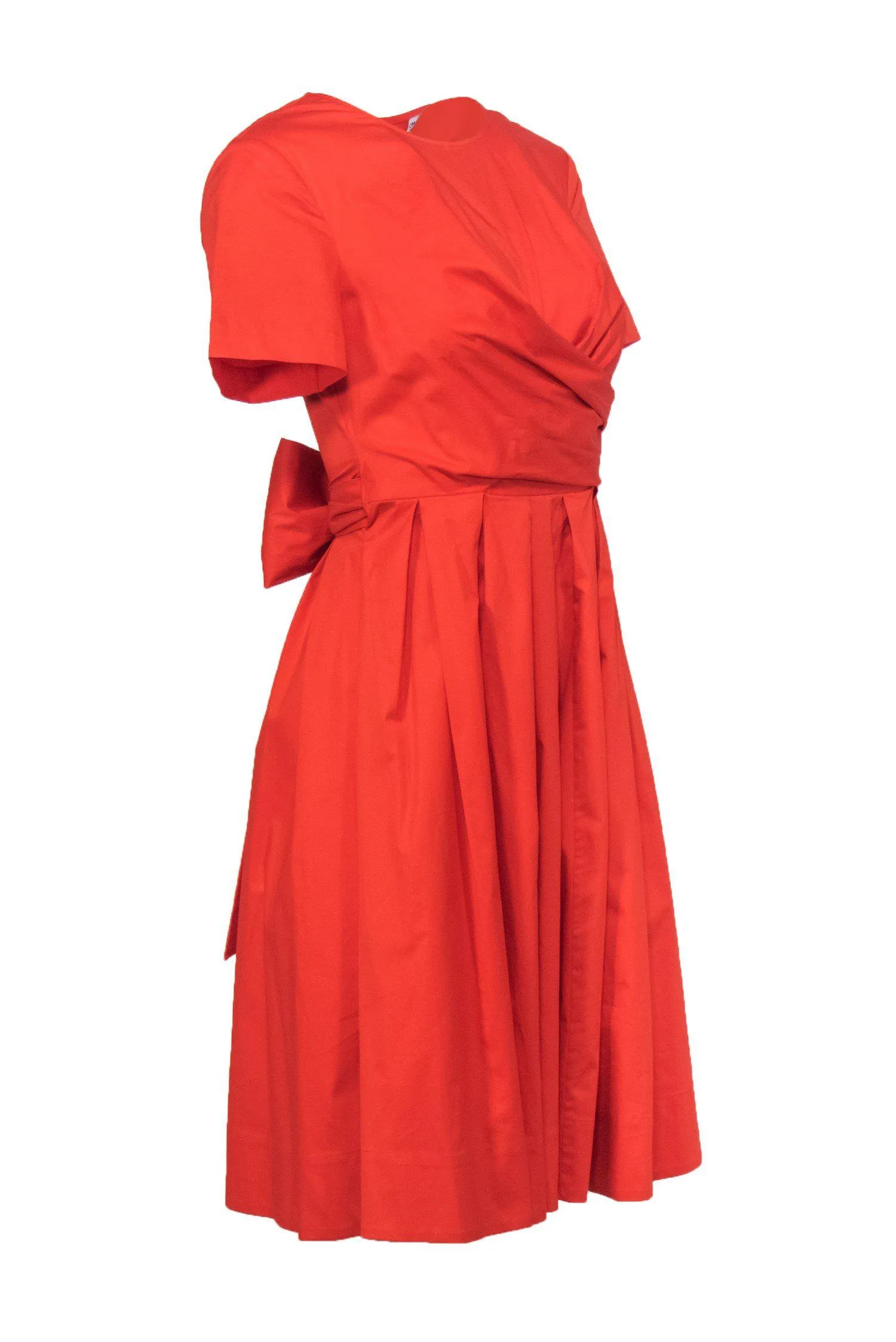 Diane von Furstenberg - Bright Orange Wrap Midi Dress Sz XXS