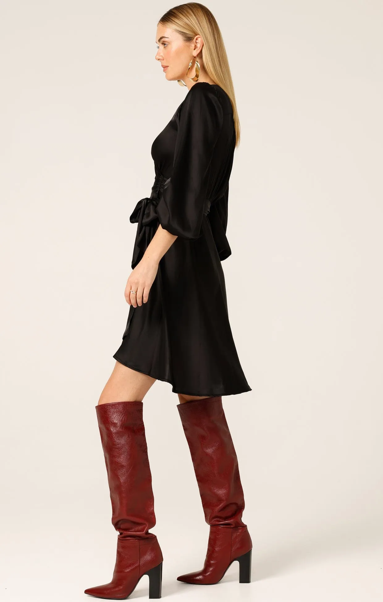 DIMMI WRAP MINI DRESS