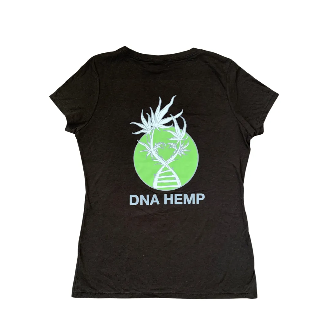 DNA HEMP Black V Neck T Shirt